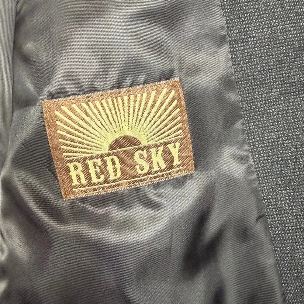 VTG Red Sky Santa Fe-424 Mens Western Blazer Charcoal Gray Cowboy Sport Coat 46R